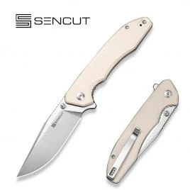 Складаний ніж Sencut Sylor, клинок 85 мм, D2, G10, бежевий (S25056-2)