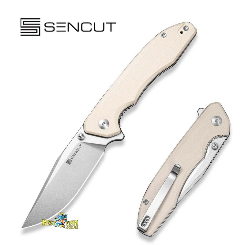 Складаний ніж Sencut Sylor, клинок 85 мм, D2, G10, бежевий (S25056-2) Складаний ніж Sencut Sylor, клинок 85 мм, D2, G10, бежевий (S25056-2)