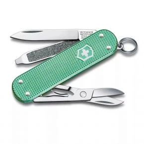 Швейцарський ніж Victorinox Classic SD Alox Minty Mint 58 мм, 5 функцій, зелений, у подарунковій коробці (0.6221.221G)
