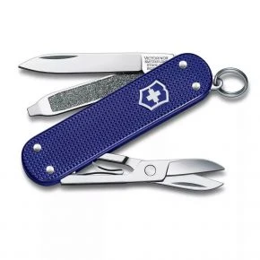 Швейцарський ніж Victorinox Classic SD Alox Night Dive 58 мм, 5 функцій, синій, у подарунковій коробці (0.6221.222G)