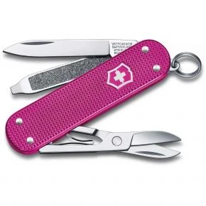 Швейцарський ніж Victorinox Classic SD Alox Flamingo Party 58 мм, 5 функцій, рожевий, у подарунковій коробці (0.6221.251G)