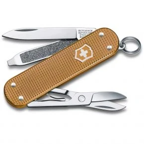 Швейцарський ніж Victorinox Classic SD Alox Wet Sand 58 мм, 5 функцій, коричневий, у подарунковій коробці (0.6221.255G)