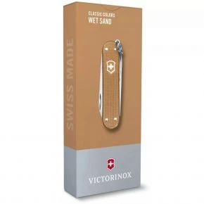 Швейцарський ніж Victorinox Classic SD Alox Wet Sand 58 мм, 5 функцій, коричневий, у подарунковій коробці (0.6221.255G)