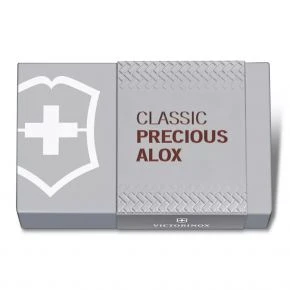 Швейцарський ніж Victorinox Classic SD Precious Alox Hazel Brown 58 мм, 5 функцій, коричневий, плетений візерунок, у подарунковій коробці (0.6221.4011G)