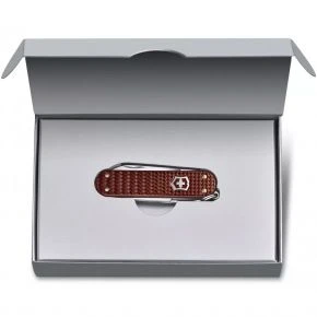 Швейцарський ніж Victorinox Classic SD Precious Alox Hazel Brown 58 мм, 5 функцій, коричневий, плетений візерунок, у подарунковій коробці (0.6221.4011G)