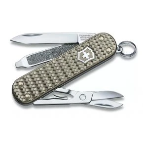 Швейцарський ніж Victorinox Classic SD Precious Alox 58 мм, 5 функцій, сірий Infinite Grey, у подарунковій коробці (0.6221.4031G)