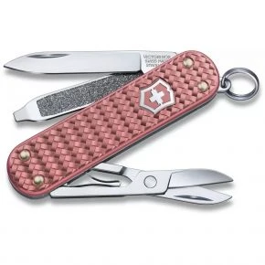Швейцарський ніж Victorinox Classic SD Precious Alox 58 мм, 5 функцій, рожевий Gentle Rose, у подарунковій коробці (0.6221.405G)