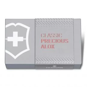 Швейцарський ніж Victorinox Classic SD Precious Alox 58 мм, 5 функцій, рожевий Gentle Rose, у подарунковій коробці (0.6221.405G)