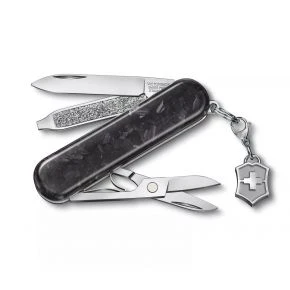 Швейцарський ніж Victorinox Classic SD Brilliant Carbon 58 мм, 5 функцій, чорний (0.6221.90)