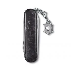 Швейцарський ніж Victorinox Classic SD Brilliant Carbon 58 мм, 5 функцій, чорний (0.6221.90)