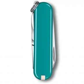 Швейцарський ніж Victorinox Classic SD Mountain Lake 58 мм, 7 функцій, блакитний, у подарунковій коробці (0.6223.23G)