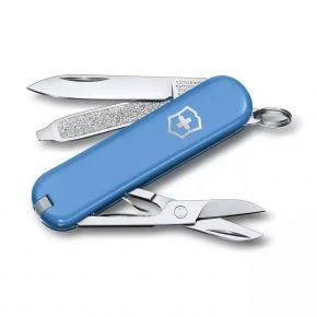 Швейцарський ніж Victorinox Classic SD Summer Rain 58 мм, 7 функцій, синій, у подарунковій коробці (0.6223.28G)