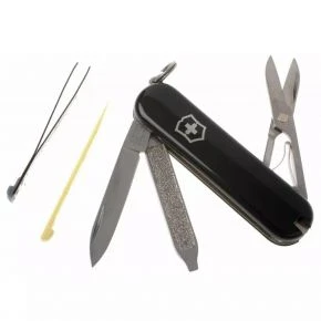 Швейцарський ніж Victorinox Classic SD 58 мм, 7 функцій, чорний, у міні-блістері (0.6223.3B)