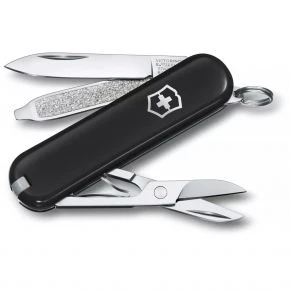 Швейцарський ніж Victorinox Classic SD Dark Illusion 58 мм, 7 функцій, чорний, у подарунковій коробці (0.6223.3G)