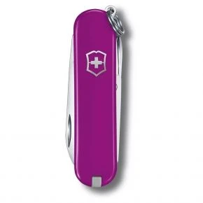 Швейцарський ніж Victorinox Classic SD 58 мм, 7 функцій, фіолетовий, у подарунковій коробці (0.6223.52G)