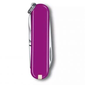 Швейцарський ніж Victorinox Classic SD 58 мм, 7 функцій, фіолетовий, у подарунковій коробці (0.6223.52G)