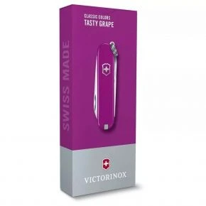 Швейцарський ніж Victorinox Classic SD 58 мм, 7 функцій, фіолетовий, у подарунковій коробці (0.6223.52G)