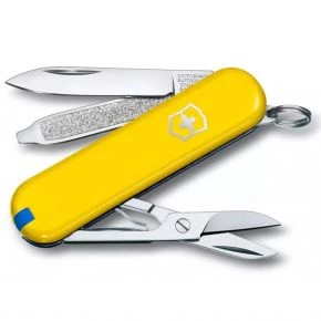 Швейцарський ніж Victorinox Classic SD 58 мм, 7 функцій, жовто-синій (0.6223.8G.2)