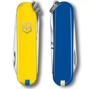 Швейцарський ніж Victorinox Classic SD 58 мм, 7 функцій, жовто-синій (0.6223.8G.2)