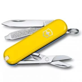 Швейцарський ніж Victorinox Classic SD 58 мм, 7 функцій, жовто-блакитний (0.6223.8G.28)