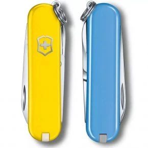 Швейцарський ніж Victorinox Classic SD 58 мм, 7 функцій, жовто-блакитний (0.6223.8G.28)