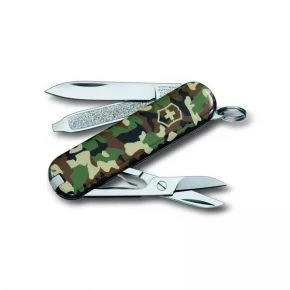 Швейцарський ніж Victorinox Classic SD 58 мм, 7 функцій, зелений камуфляж (0.6223.94)