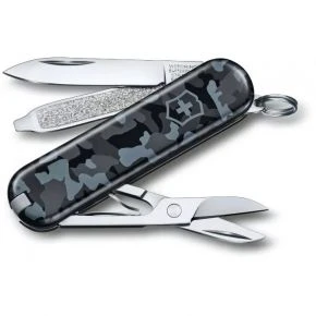 Швейцарський ніж Victorinox Classic SD 58 мм, 7 функцій, синій камуфляж (0.6223.942)