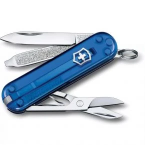Швейцарський ніж Victorinox Classic SD 58 мм, 7 функцій, синій прозорий (0.6223.T2)