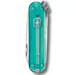 Швейцарський ніж Victorinox Classic SD 58 мм, 7 функцій, блакитний прозорий, у подарунковій коробці (0.6223.T24G) Швейцарський ніж Victorinox Classic SD 58 мм, 7 функцій, блакитний прозорий, у подарунковій коробці (0.6223.T24G)