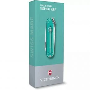 Швейцарський ніж Victorinox Classic SD 58 мм, 7 функцій, блакитний прозорий, у подарунковій коробці (0.6223.T24G) Швейцарський ніж Victorinox Classic SD 58 мм, 7 функцій, блакитний прозорий, у подарунковій коробці (0.6223.T24G)
