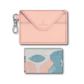 Картка-мультитул Victorinox SwissCard Classic Paris Style, 10 функцій, з чохлом, рожева (0.7100.E221)