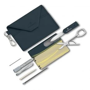 Картка-мультитул Victorinox SwissCard Classic New York Style, 10 функцій, з чохлом, темно-сіра/бежева (0.7100.E223)