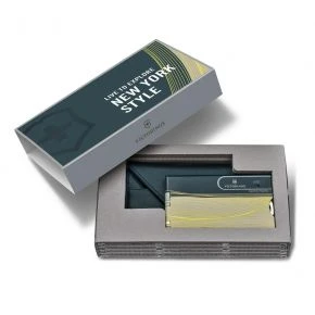 Картка-мультитул Victorinox SwissCard Classic New York Style, 10 функцій, з чохлом, темно-сіра/бежева (0.7100.E223)