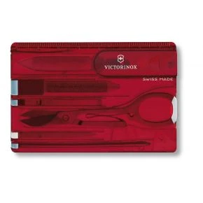 Картка-мультитул Victorinox SwissCard Classic, 10 функцій, червона напівпрозора (0.7100.T)
