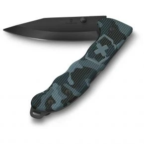 Складаний ніж Victorinox Evoke BSH Alox 136 мм, 4 функції, синій, принт камуфляж (0.9425.DS222)