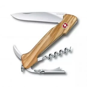 Ніж сомельє Victorinox Wine Master Wood, 6 функцій, 130 мм, оливкове дерево (0.9701.64)