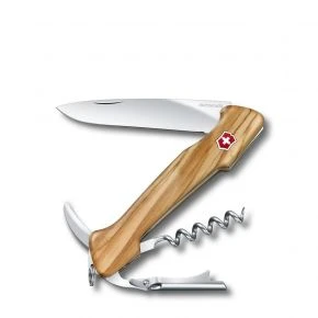Ніж сомельє Victorinox Wine Master Wood, 6 функцій, 130 мм, оливкове дерево (0.9701.64)
