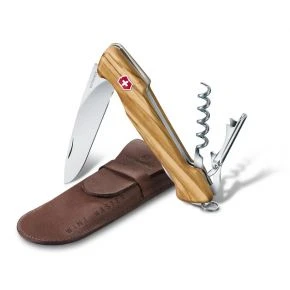 Ніж сомельє Victorinox Wine Master Wood, 6 функцій, 130 мм, оливкове дерево (0.9701.64)