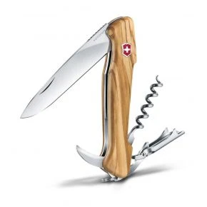 Ніж сомельє Victorinox Wine Master Wood, 6 функцій, 130 мм, оливкове дерево (0.9701.64)