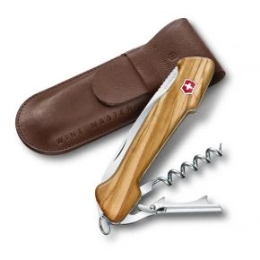 Ніж сомельє Victorinox Wine Master Wood, 6 функцій, 130 мм, оливкове дерево (0.9701.64)