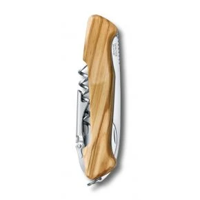 Ніж сомельє Victorinox Wine Master Wood, 6 функцій, 130 мм, оливкове дерево (0.9701.64)
