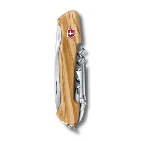 Ніж сомельє Victorinox Wine Master Wood, 6 функцій, 130 мм, оливкове дерево (0.9701.64)
