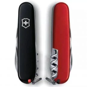 Швейцарський ніж Victorinox Spartan 91 мм, 12 функцій, чорно-червоний (1.3603.3.1)