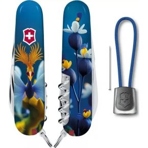 Швейцарський ніж Victorinox Camper 91 мм, 13 функцій, різнокольоровий, принт фантастична пташка (1.3613.3_R2100pk)
