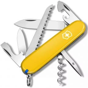 Швейцарський ніж Victorinox Camper 91 мм, 13 функцій, жовтий (1.3613.8)