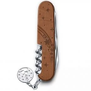 Швейцарський ніж Victorinox Climber Wood Winter Magic Limited Edition 2025 91 мм, 12 функцій, коричневий, принт засніжений ліс (1.3701.63E1)