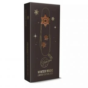 Швейцарський ніж Victorinox Climber Wood Winter Magic Limited Edition 2025 91 мм, 12 функцій, коричневий, принт засніжений ліс (1.3701.63E1)