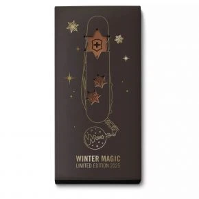 Швейцарський ніж Victorinox Climber Wood Winter Magic Limited Edition 2025 91 мм, 12 функцій, коричневий, принт засніжений ліс (1.3701.63E1)
