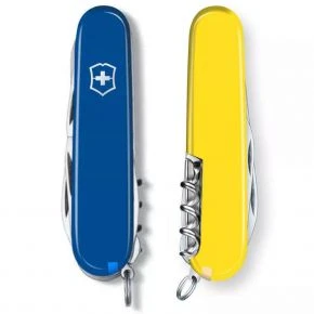 Швейцарський ніж Victorinox Climber 91 мм, 14 функцій, синьо-жовтий (1.3703.2.8)