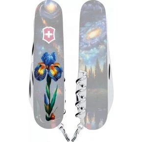 Швейцарський ніж Victorinox Climber 91 мм, 14 функцій, різнокольоровий, принт магічна квітка (1.3703.3_R2070pk)
